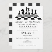 Invitation Jeu d'échecs Nuit Appelez Votre Chevalier N'Import (Devant / Derrière)