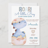 Invitation Jeu d'éclosion Bientôt Dinosaur Baby shower (Devant)