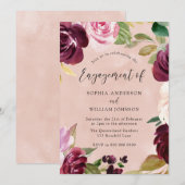 Invitation Jeu d'engagement de la couronne florale à l'aquare (Devant / Derrière)