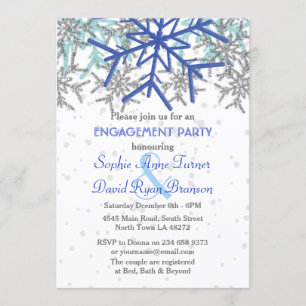 Invitation Jeu d'engagement de la Marine d'hiver en argent Bl