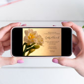 Invitation Jeu d'engagement de printemps blanc double jonquil