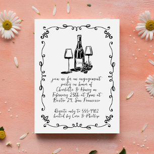 Invitation Jeu d'engagement pour le Doodle Whimsical moderne