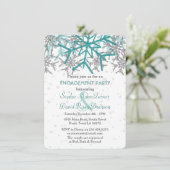 Invitation Jeu d'engagement pour les flocons de neige turquoi (Debout devant)