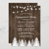 Invitation Jeu d'engagement Russe Pine Tree (Devant / Derrière)