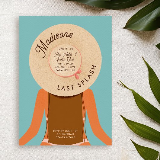 Invitation Jeu Dernier de cheveux Brown Bachelorette
