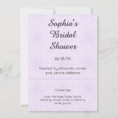 Invitation Jeu d'escalade de mots floraux violets modernes (Dos)