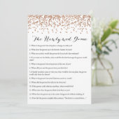 Invitation Jeu d'Fête de l'mariée 5x7 (Debout devant)