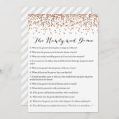 Invitation Jeu d'Fête de l'mariée 5x7 (Devant / Derrière)