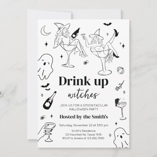 Invitation Jeu d'Halloween à la main (Devant)