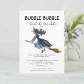 Invitation 🌙 Jeu d'Halloween Déplaisante sorcière Aquarelle (Debout devant)