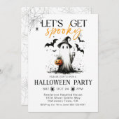 Invitation Jeu d'halloween éffrayant Ghost (Devant / Derrière)