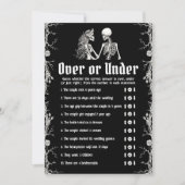 Invitation Jeu d'Halloween noir sur ou sous la Fête des marié (Devant)