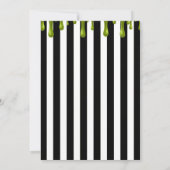 Invitation Jeu d'Halloween violet aux pattes de cuisine (Dos)