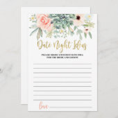 Invitation Jeu d'idées de la nuit des dattes (Devant / Derrière)