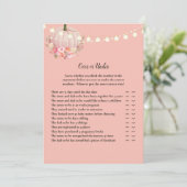 Invitation Jeu élégant de baby shower sur ou sous le thème de (Debout devant)