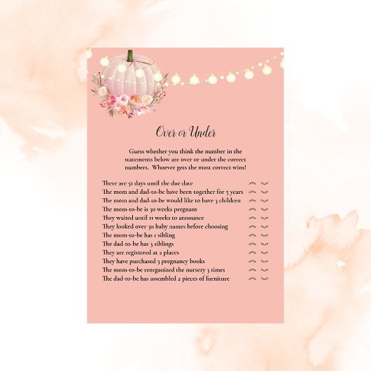 Invitation Jeu élégant de baby shower sur ou sous le thème de