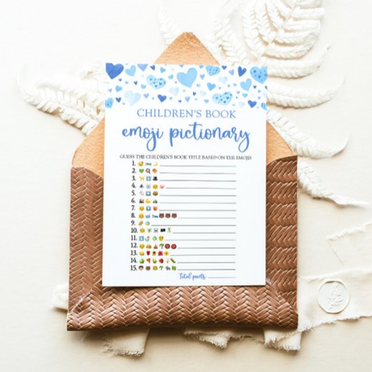 Invitation Jeu Emoji Pictionary du livre pour enfants Valenti