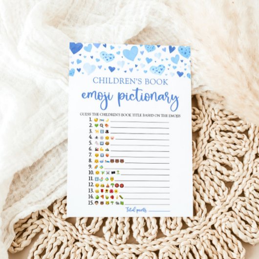 Invitation Jeu Emoji Pictionary du livre pour enfants Valenti