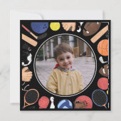 Invitation Jeu en cours dans la cour arrière photo personnali (Dos)