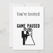 Invitation Jeu en pause Mariée & Mari (Devant)