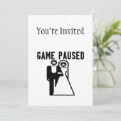 Invitation Jeu en pause Mariée & Marié (Debout devant)