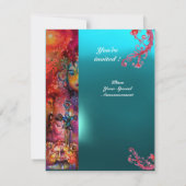 Invitation Jeu EXCALIBUR rouge vif, bleu rose orange bleu (Dos)