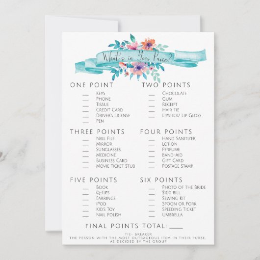 Invitation Jeu Fête des mariées (Devant)