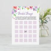 Invitation Jeu floral de bingo-test d'aquarelle de Fête de la (Debout devant)