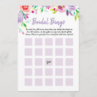 Jeu floral de bingo-test d'aquarelle de Fête de la