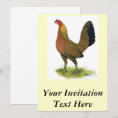 Invitation Jeu Hen : Pea peed (Devant / Derrière)