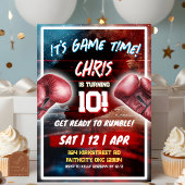 Invitation Jeu Heure Boxe Thème Anniversaire