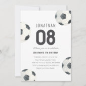 Invitation Jeu Heure Football Football Garçon Anniversaire (Devant)