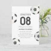 Invitation Jeu Heure Football Football Garçon Anniversaire (Debout devant)