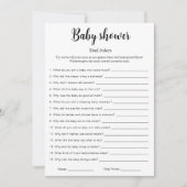 Invitation Jeu imprimable de blagues de papa pour Baby Shower (Devant)