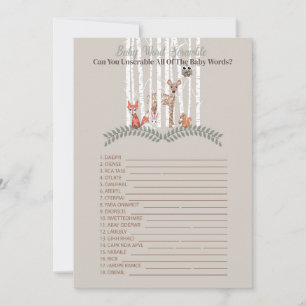 Invitation Jeu imprimable ! pour bébés créatures d'animaux de
