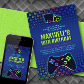 Invitation Jeu Jeu Fête de Camion Garçons Anniversaire