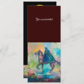 Invitation Jeu monogramme de la TEMPÉRATURE jaune (Devant / Derrière)