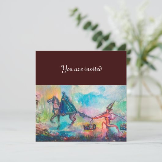 Invitation Jeu monogramme de la TEMPÉRATURE jaune (Debout devant)