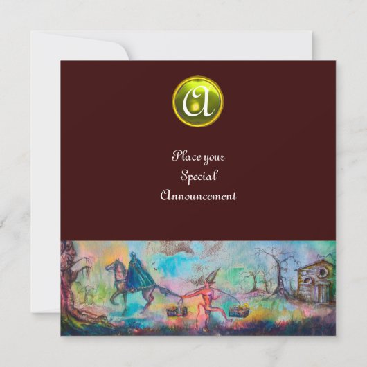 Invitation Jeu monogramme de la TEMPÉRATURE jaune (Dos)