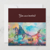 Invitation Jeu monogramme de la TEMPÉRATURE jaune (Devant)