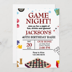 Invitation Jeu Nuit Anniversaire