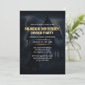 Invitation Jeu Nuit Meurtre Mystère Fête Anniversaire (Debout devant)