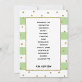 Invitation Jeu nuptiale de baby shower de bousculade de MOT (Dos)