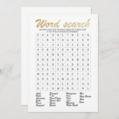 Invitation Jeu nuptiale éclatant de douche d'or de recherche (Devant / Derrière)