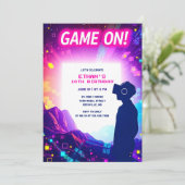 Invitation Jeu On pour Enfants & Gamers VR Anniversaire (Debout devant)