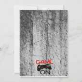 Invitation JEU ON...Un jeu vidéo fête d'anniversaire (Dos)