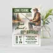 Invitation Jeu Pêche Pêcheur scène fête d'anniversaire (Debout devant)