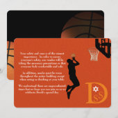 Invitation ✡ Jeu PixDezines ! Barre de basket Mitzvah Enclo (Devant / Derrière)