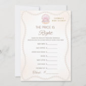 Invitation Jeu pour Baby Shower Perle - Nom éditable, 5x7 (Devant)