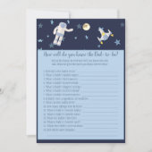 Invitation Jeu pour bébé Astronaute de l'espace qui connaît l (Devant)